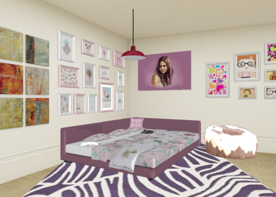 Artist's Bedroom Design Rendering