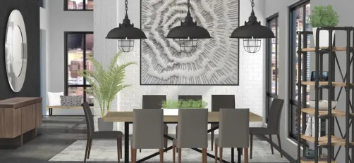 black dining room 