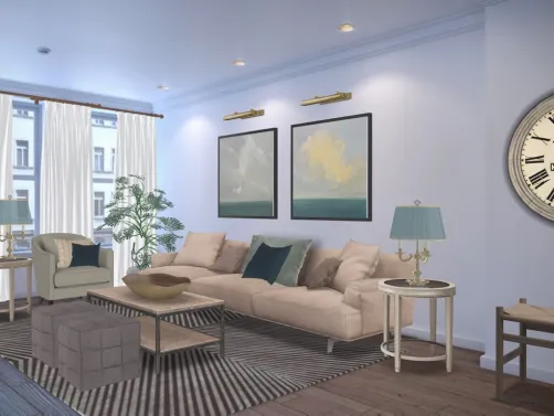 boho apartment living room
