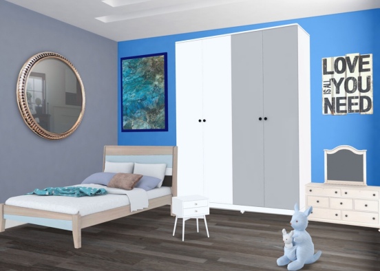 turquoise room Design Rendering