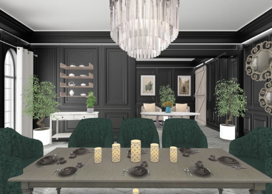 dinning and intertaning  Design Rendering