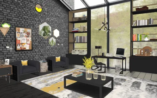 Sala de estudo e leitura