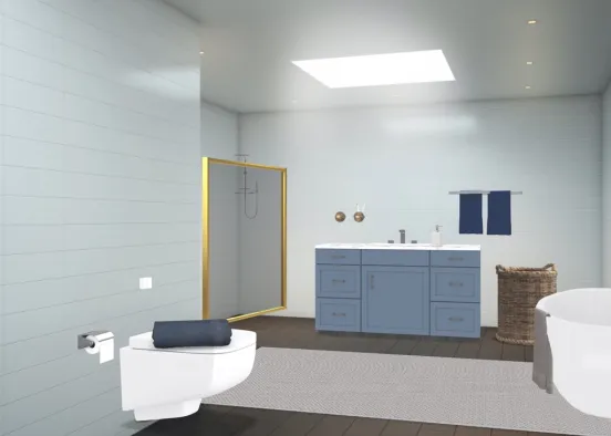modern bathroom  Design Rendering