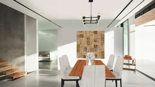 Wooded dining room