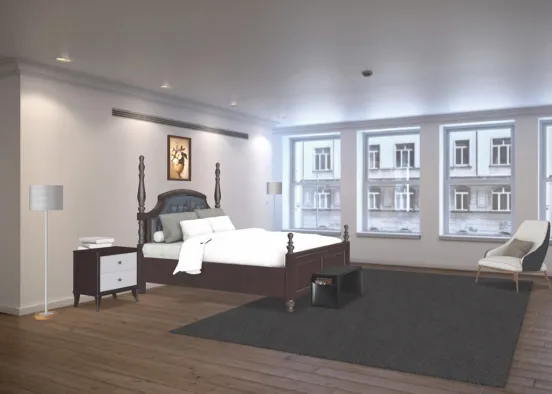 C_ apartment bedroom  Design Rendering