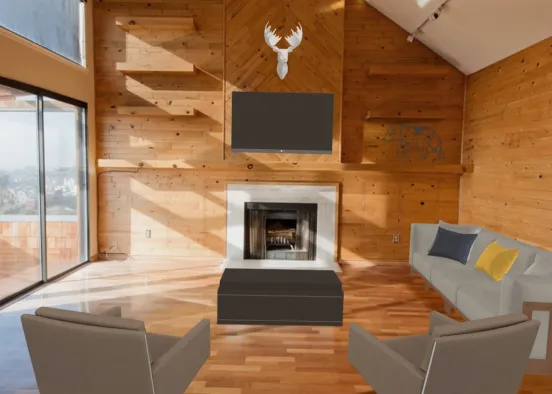 C_ cottage living room  Design Rendering