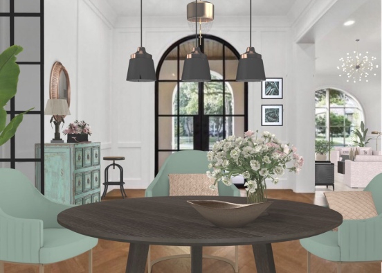 Open living and dining space. Enjoy your day, night Homestylers! Design Rendering