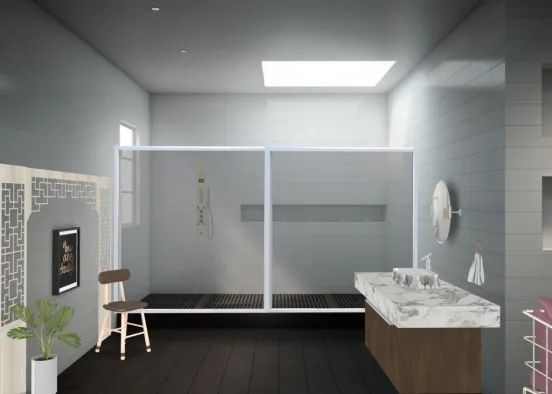 Shower spa Design Rendering