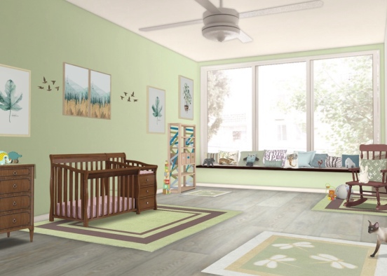 Baby Girl’s Room Design Rendering