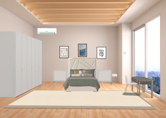 Teen bedroom simple Design Rendering