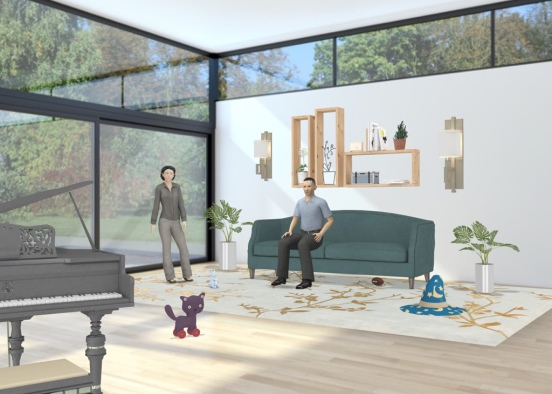 Sun living room  Design Rendering
