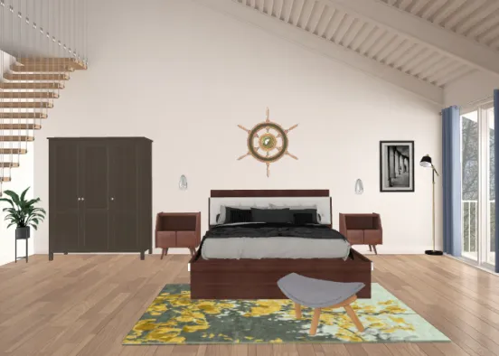 Dadi bong's simple bedroom design Design Rendering