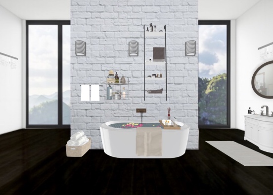 Luxurious bath  Design Rendering