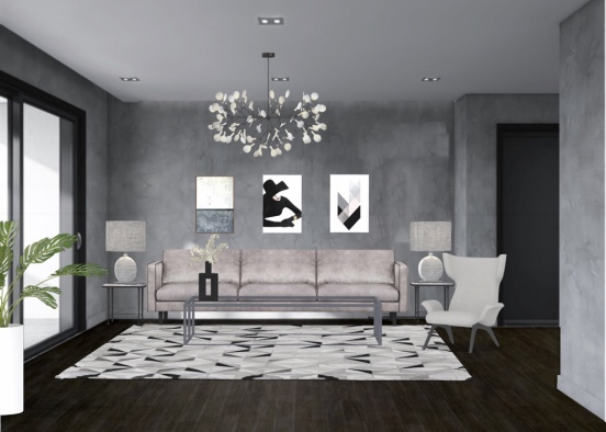 Modern Livingroom Design Rendering