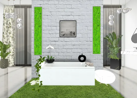 Planty bathroom Design Rendering