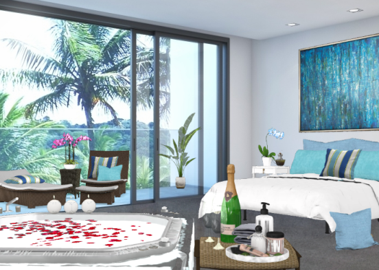 Beach bedroom I Design Rendering