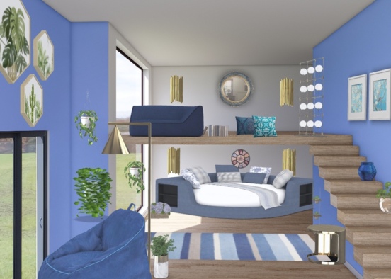 Chambre bleue  Design Rendering