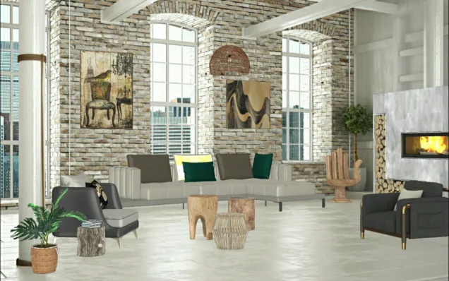 Wood living room