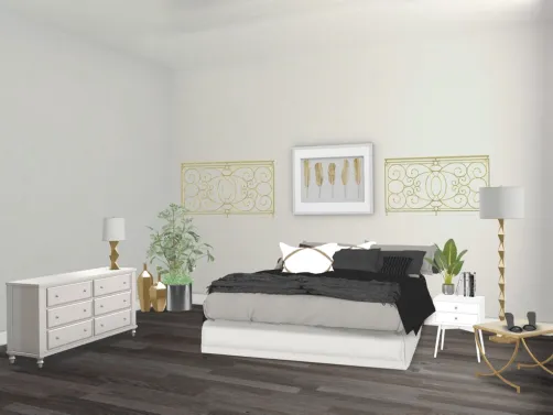 Black and gold bedroom