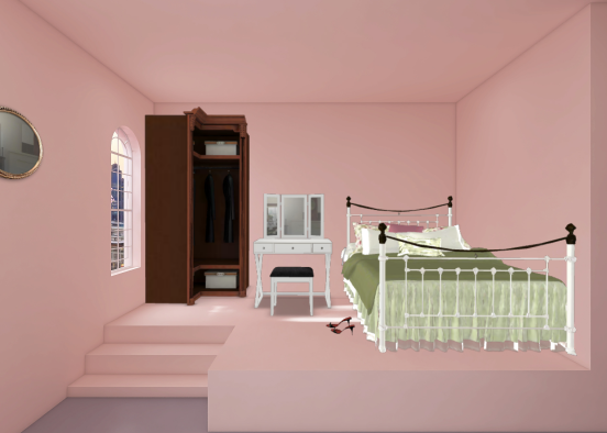 Good pink bed room Design Rendering