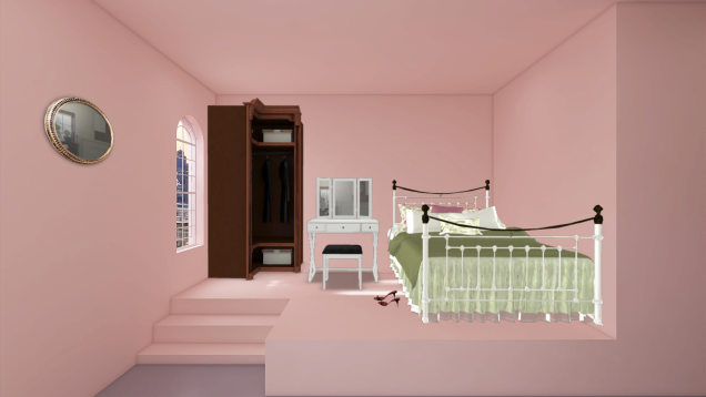 Good pink bed room