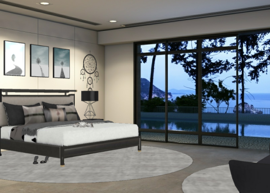 Beautiful, spacious bedroom Design Rendering