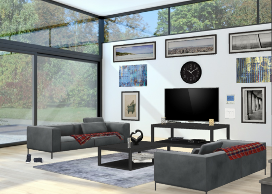 Beautiful living room Design Rendering