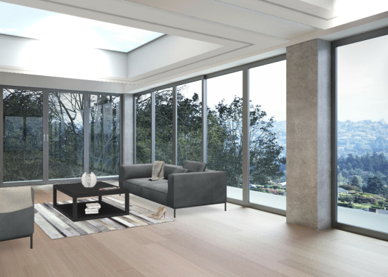 Beautiful, spacious living room Design Rendering
