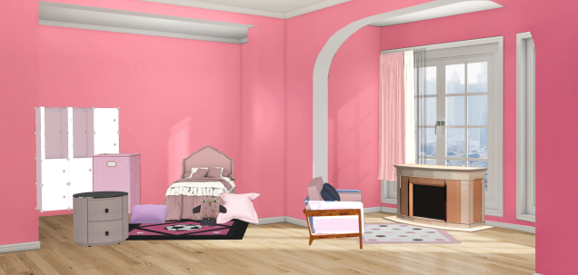 Розовая спальне