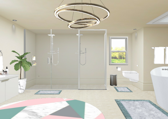 Banheiro elegante Design Rendering