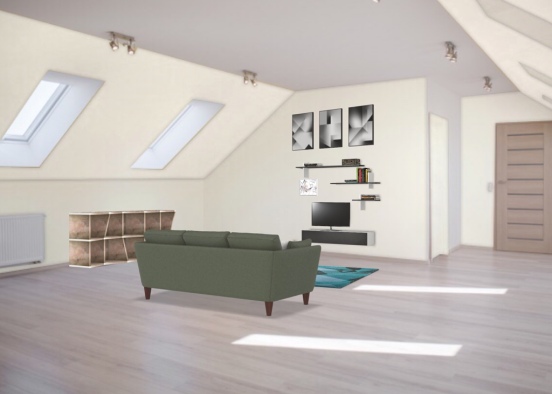 Fancy Living Room  Design Rendering
