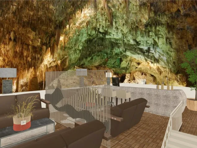 The Carlsbad Caverns Resort Hotel Lobby(Underground Hotel Tour)