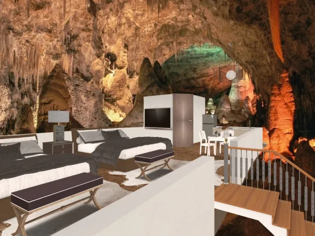 The Carlsbad Caverns Resort Renovated Suite(Underground Hotel Tour)