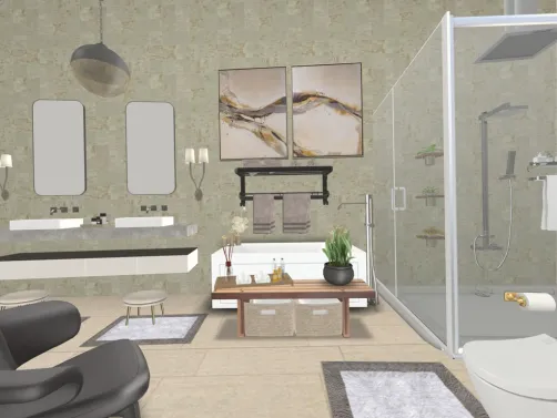 Spa-Like Bathroom With Upscale Overhead Shower(Enjoy Bath Time Contest Entry no. 2)