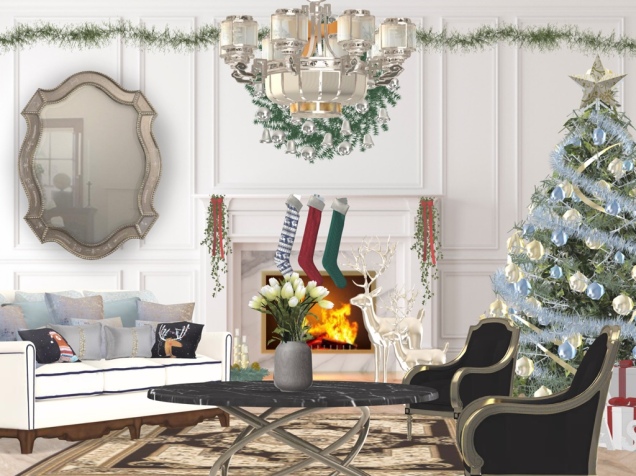 Christmas Elegance Enjoying the holidays In The Living Room(Elegant Christmas Entry number 1)