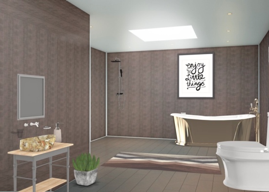 modern chic bathroom Design Rendering