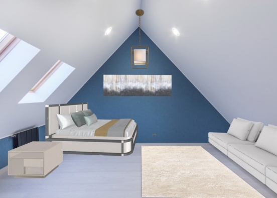 modern comfy bedroom Design Rendering