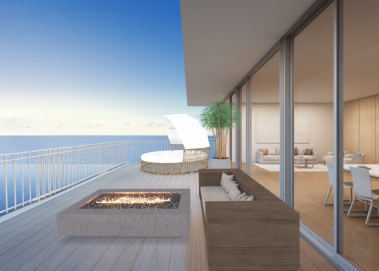 terraza frente al mar  Design Rendering