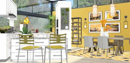 Beautiful modern yellow and white kitchen 🥰🥰🥰🥰