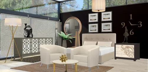 Gorgeous room black and beige🥰