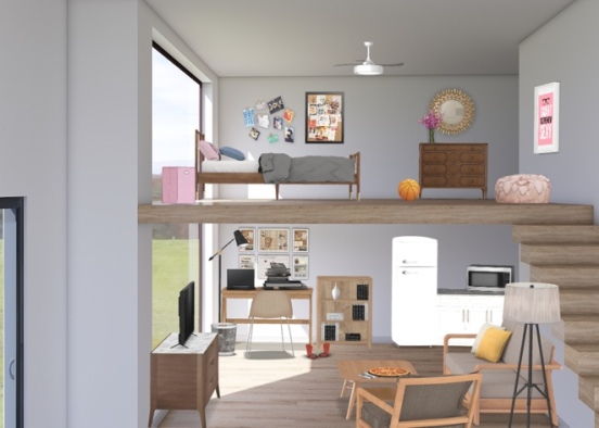 Loft Dorm Design Rendering
