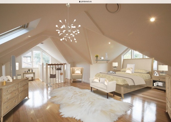 loft bedroom  Design Rendering