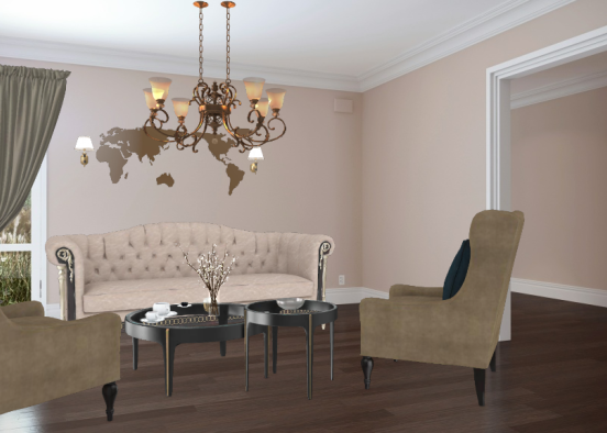 Sweet livingroom Design Rendering