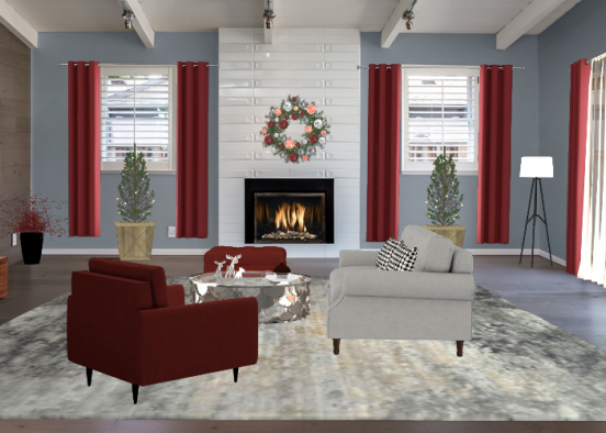 Red christmass Design Rendering