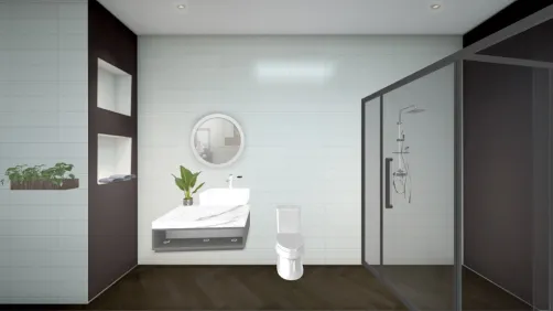 baño minimalista 