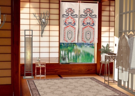 Asian Hobby Room Design Rendering