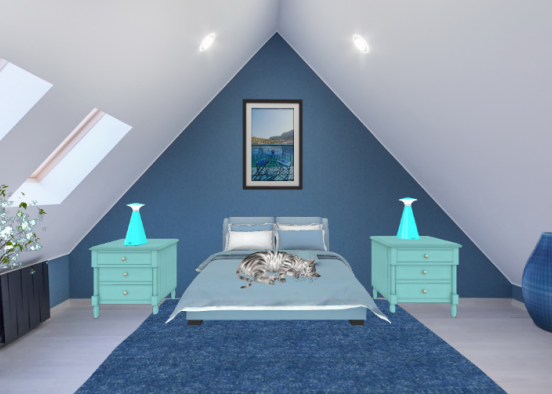 Голубая комната  Design Rendering
