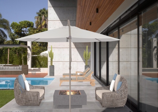 modern outdoor Design Rendering