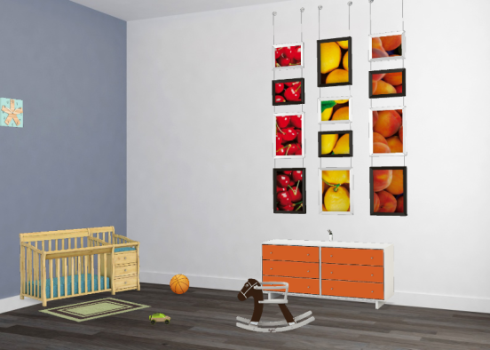 Baby room draft Design Rendering