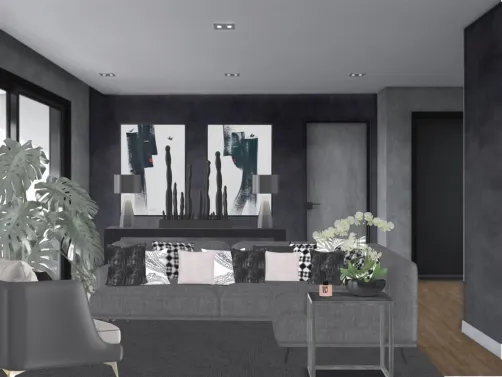 black livingroom
